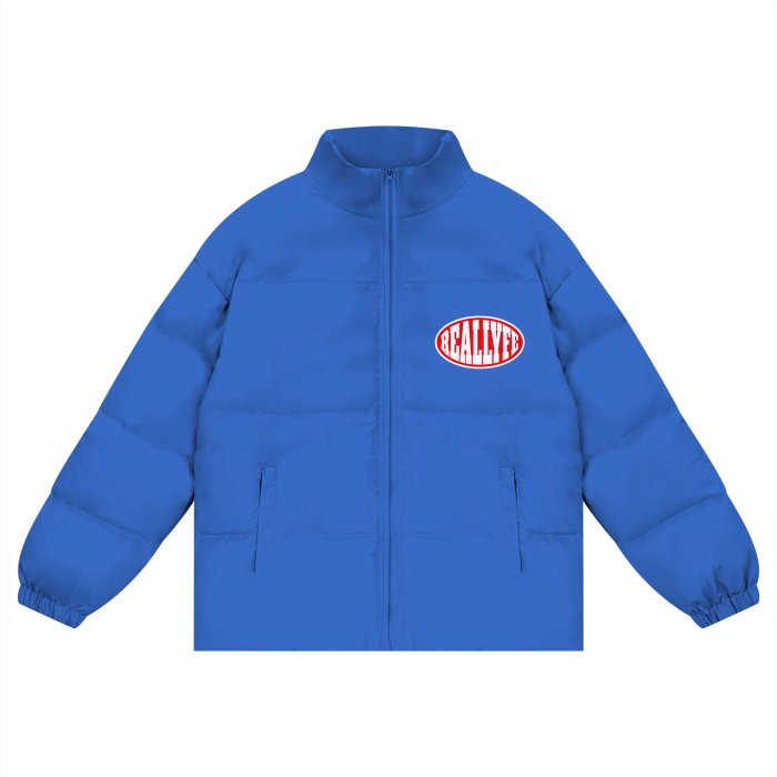 Real Lyfe Puffer Coat-Blue