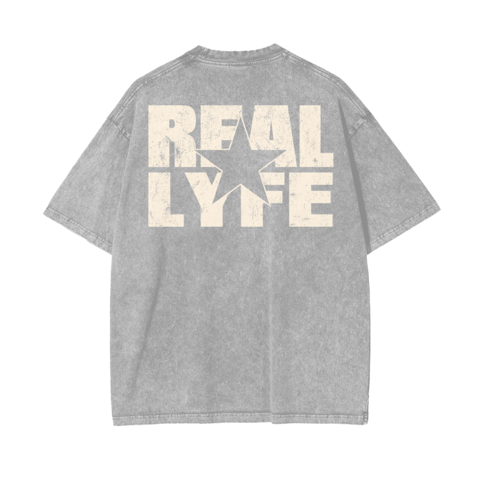 REALLYFE Acid Wash Oversize T-Shirt