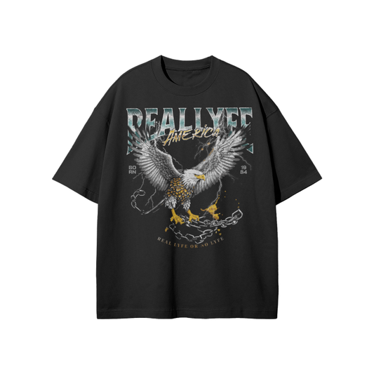 Real Lyfe America T-Shirt — Black