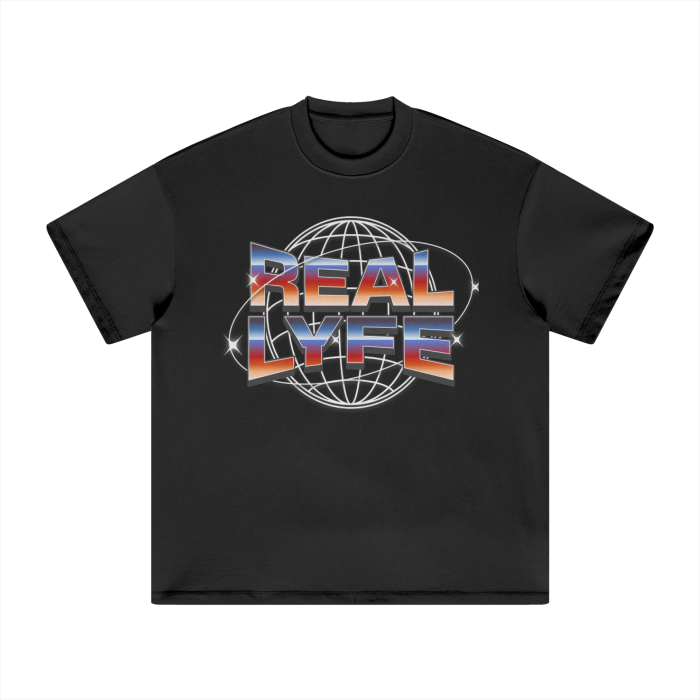 Real Lyfe World T-Shirt — Black