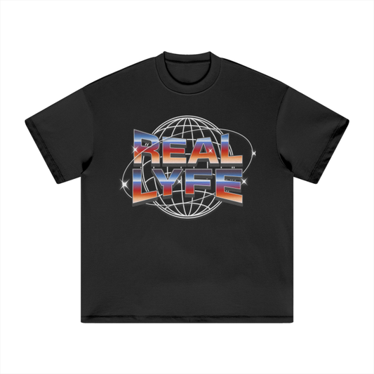 Real Lyfe World T-Shirt — Black