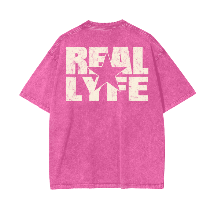 REALLYFE Acid Wash Oversize T-Shirt