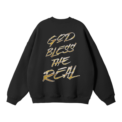 Real Lyfe America Eagle Crewneck — Black