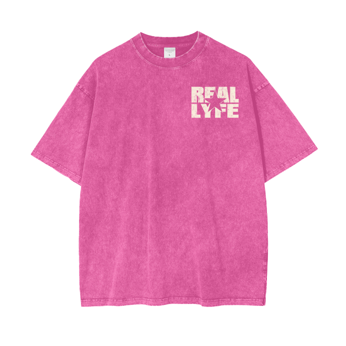 REALLYFE Acid Wash Oversize T-Shirt