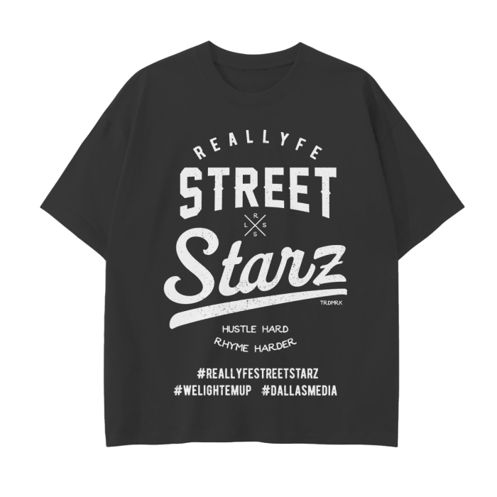 Hustle Hard, Rhyme Harder Drop-Shoulder Tee