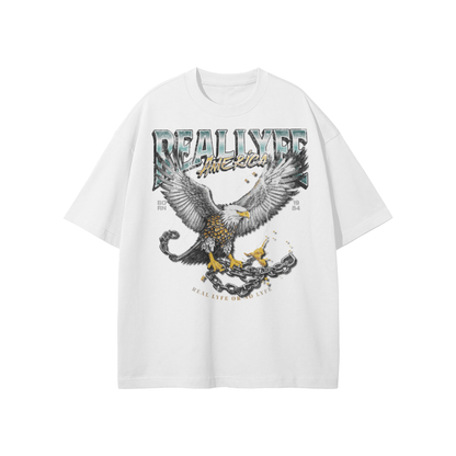 Real Lyfe America Eagle Tee — White
